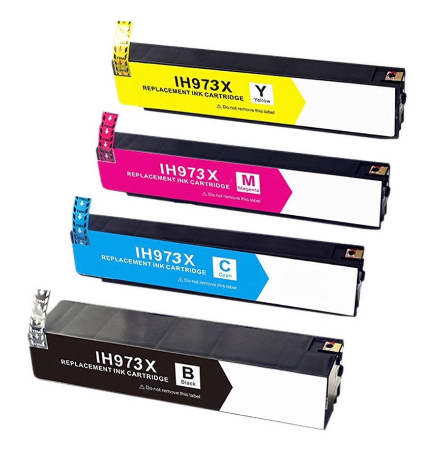 Compatible HP 973X a Set of 4  High Capacity Ink Cartridges (Black/Cyan/Magenta/Yellow)
